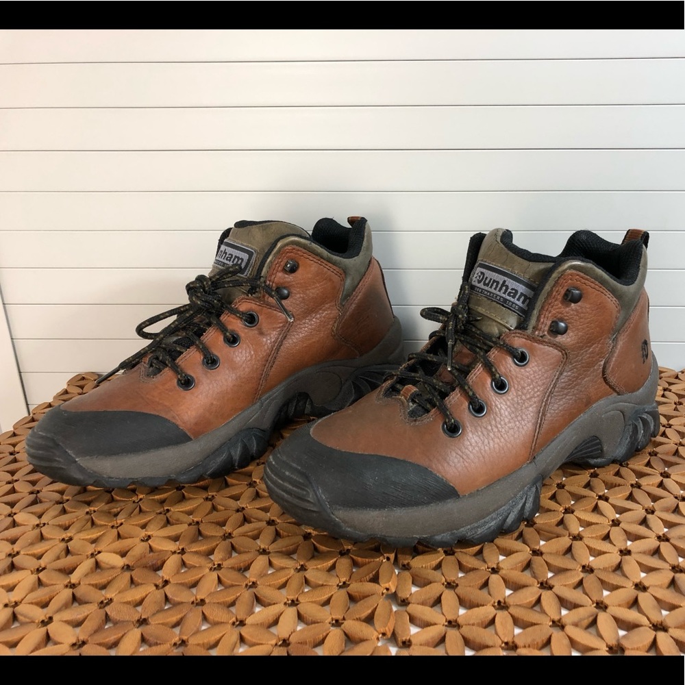 DUNHAM Mens Leather Waterproof Hiking Boots 9.5B